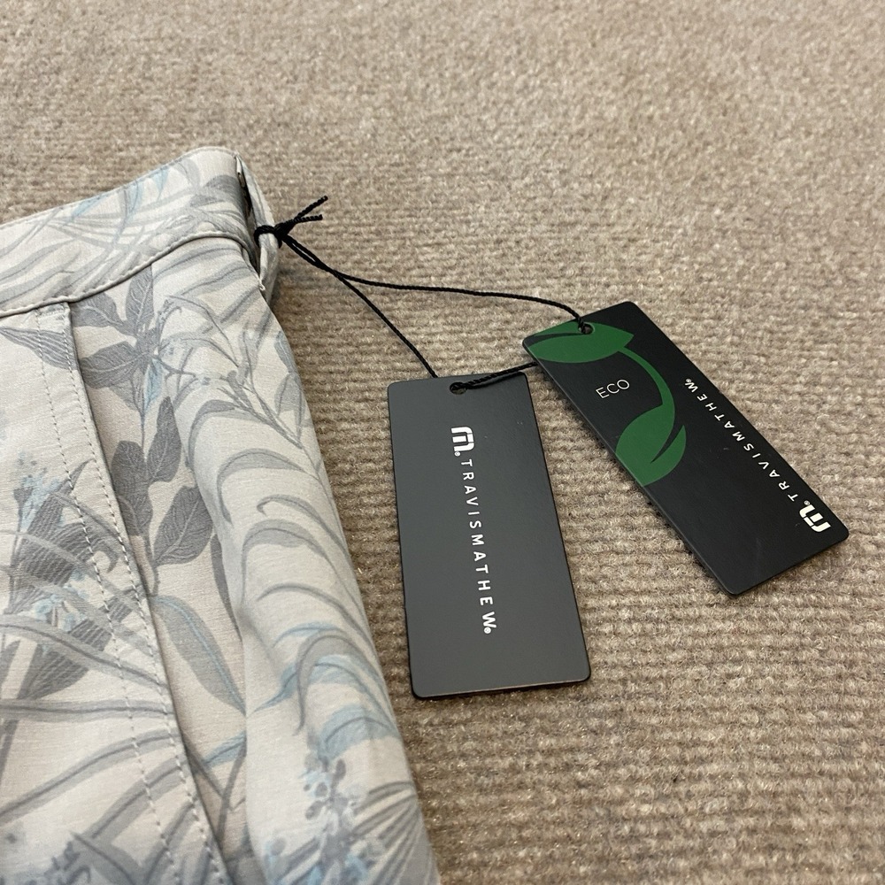 Travis Mathew Shorts Mens 36 Gray Floral Coastal Canyon 8" Performance Golf - Picture 4 of 9